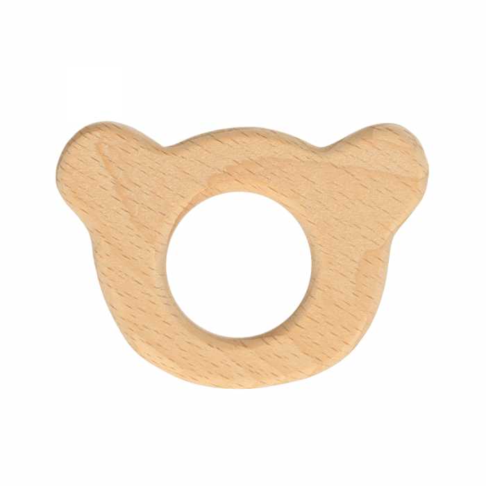 Anneau en bois Tête d'ours Anneau en bois Tête d'ours