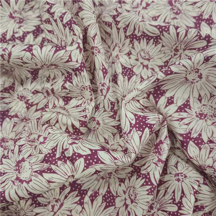 Batiste de coton Daisy Violet Batiste de coton Daisy Violet