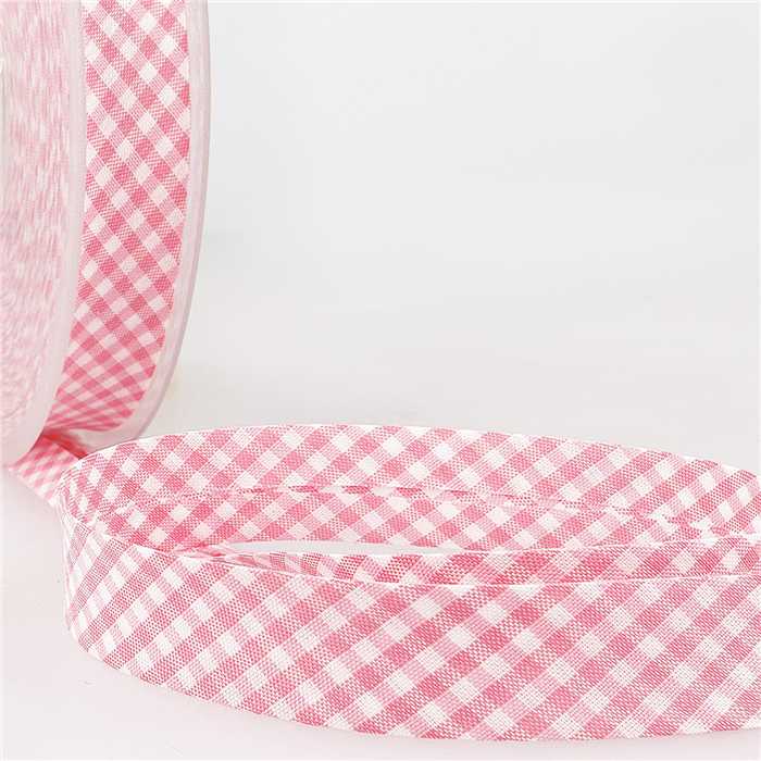 Biais Vichy Rose clair Biais Vichy Rose clair