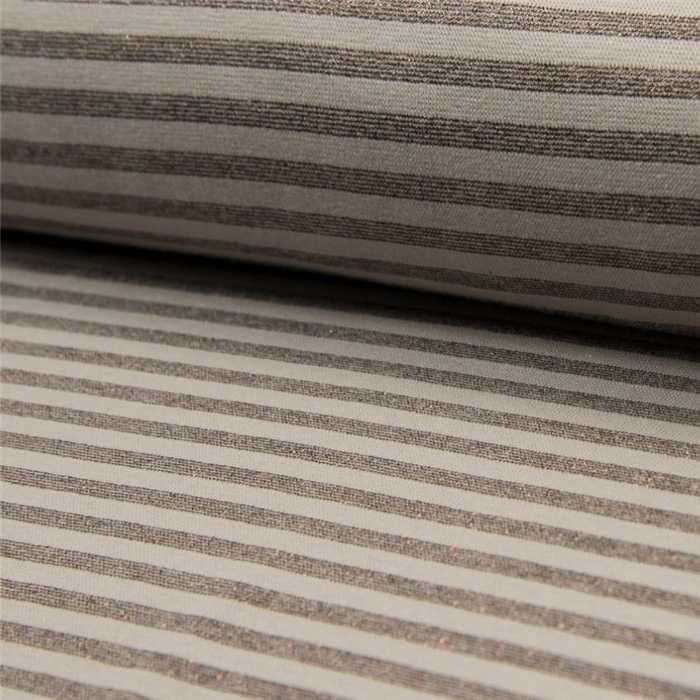 Bord-côte rayé brillant Taupe Bord-côte rayé brillant Taupe