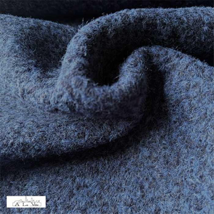 Bouclé bleu chiné Bouclé bleu chiné