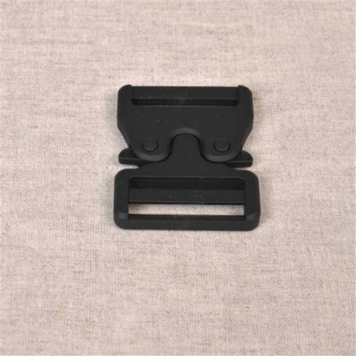 Boucle Clips plate 32 mm - Noir Boucle Clips plate 32 mm - Noir