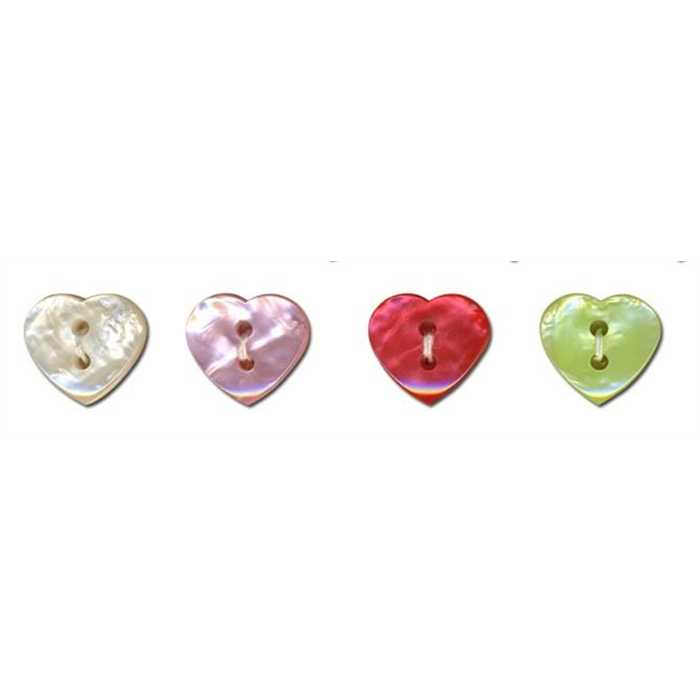 Bouton Coeur irisé 15 mm Bouton Coeur irisé 15 mm