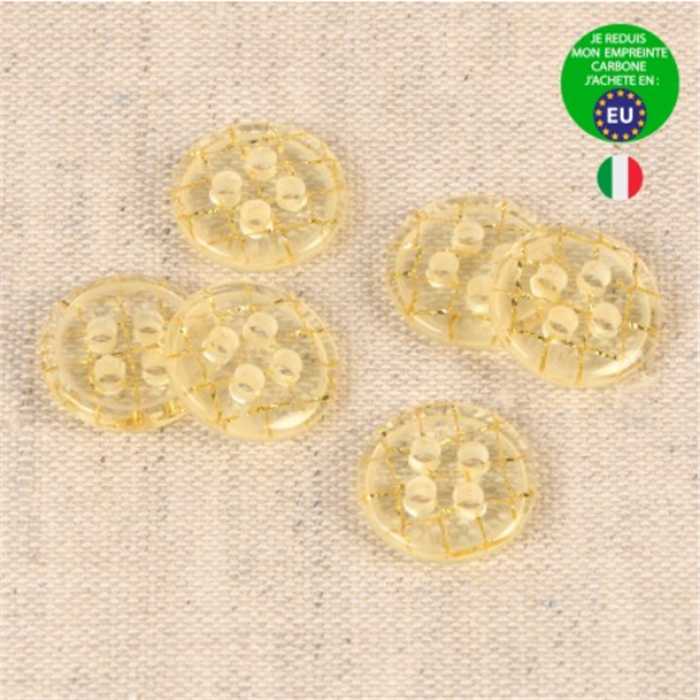 Bouton Grillage Or 14 mm Bouton Grillage Or 14 mm