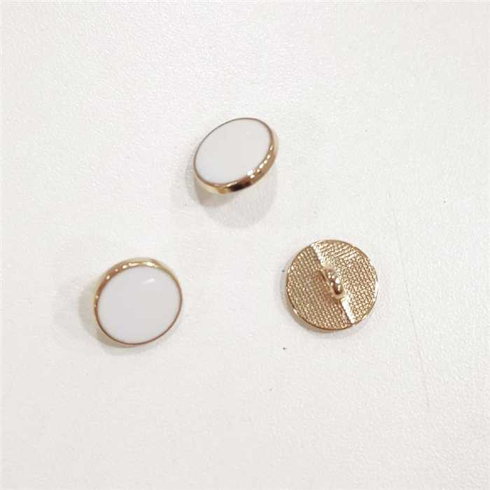 Bouton Métal laqué blanc 12,5 mm Bouton Métal laqué blanc 12,5 mm