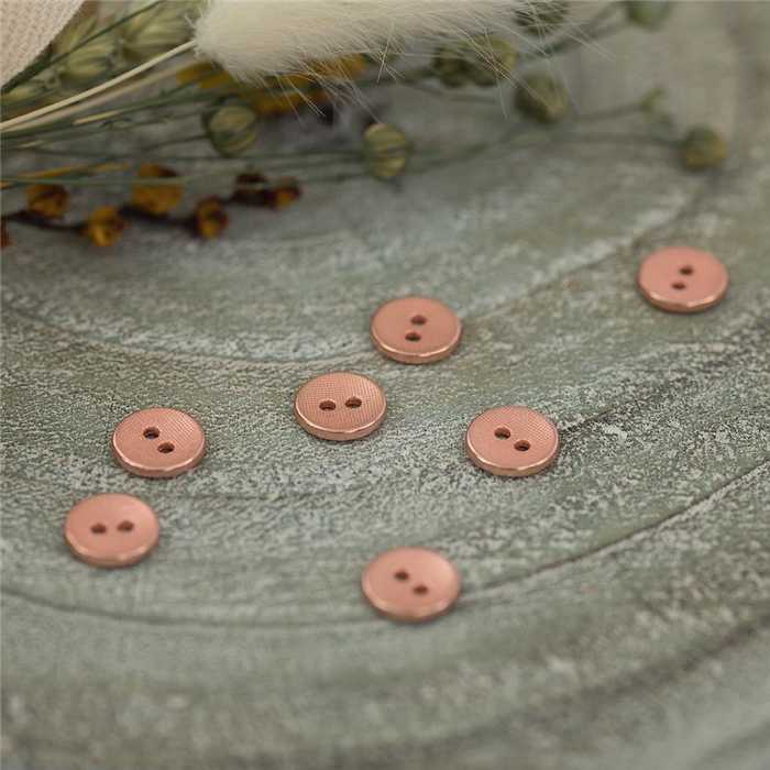 Bouton Metal texturé - Cuivre rosé Bouton Metal texturé - Cuivre rosé