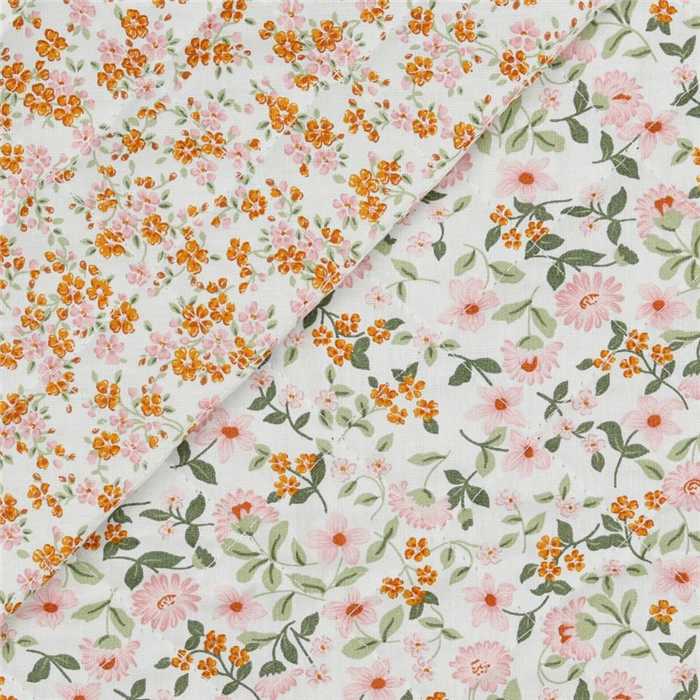 Coton matelassé Flowers Coton matelassé Flowers