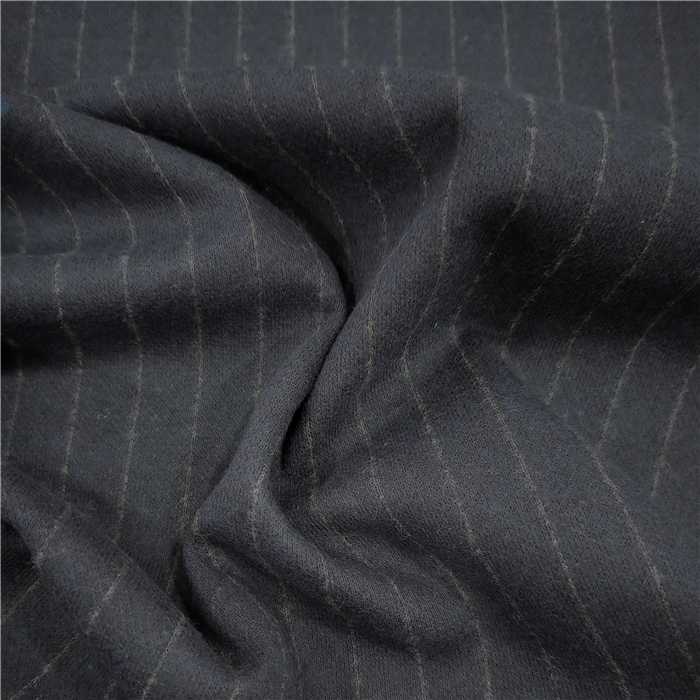 Coton Stretch Bleu marine rayure grise Coton Stretch Bleu marine rayure grise