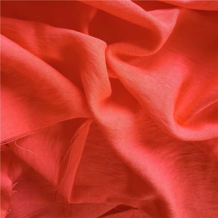 Crêpe de viscose Rouge Capucine Crêpe de viscose Rouge Capucine