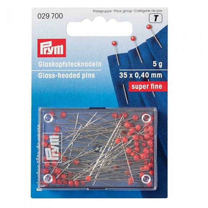Epingles à têtes de verre Super fine - 5 gr Epingles à têtes de verre Super fine - 5 gr