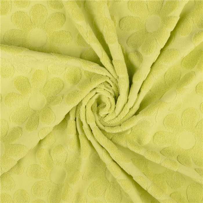 Eponge jersey Fleurs Vert anis Eponge jersey Fleurs Vert anis