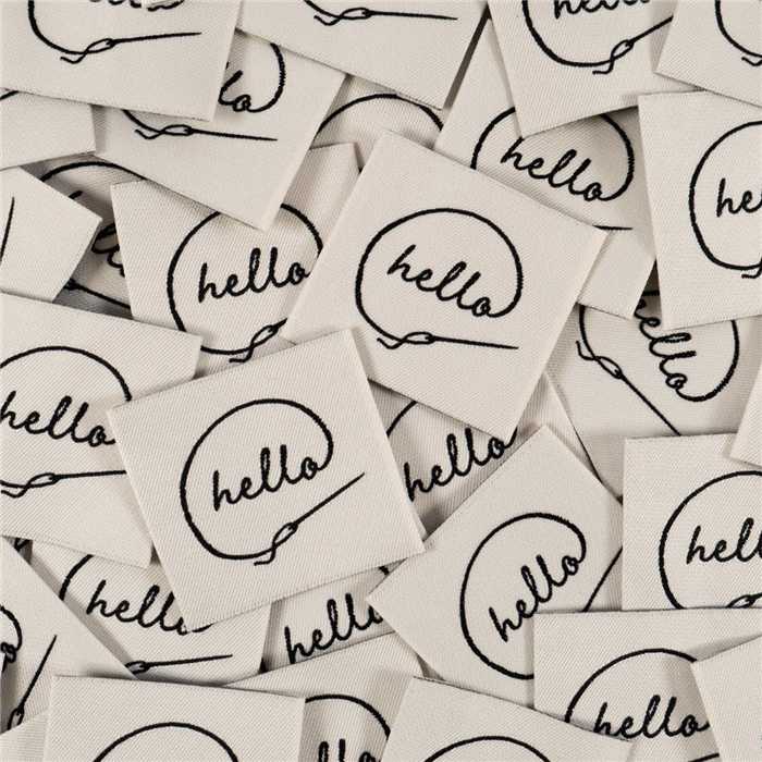Etiquettes tissées "Hello" Etiquettes tissées "Hello"
