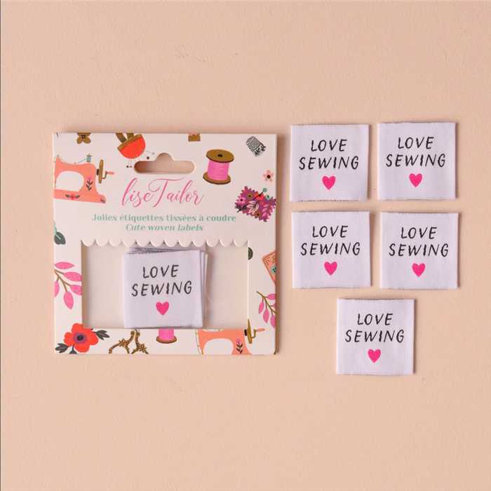 Etiquettes tissées "Love sewing" Etiquettes tissées "Love sewing"