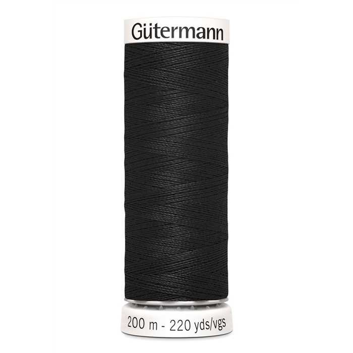 Fil Tout Coudre Gütermann 200 m - Col. 000 (noir) Fil Tout Coudre Gütermann 200 m - Col. 000 (noir)