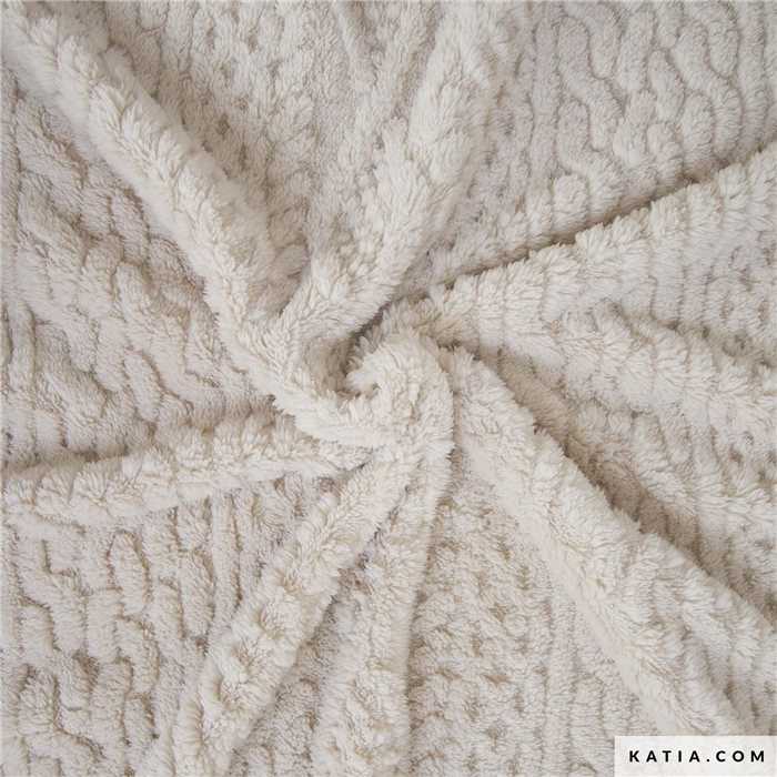 Fleece Motif en relief Ecru Fleece Motif en relief Ecru