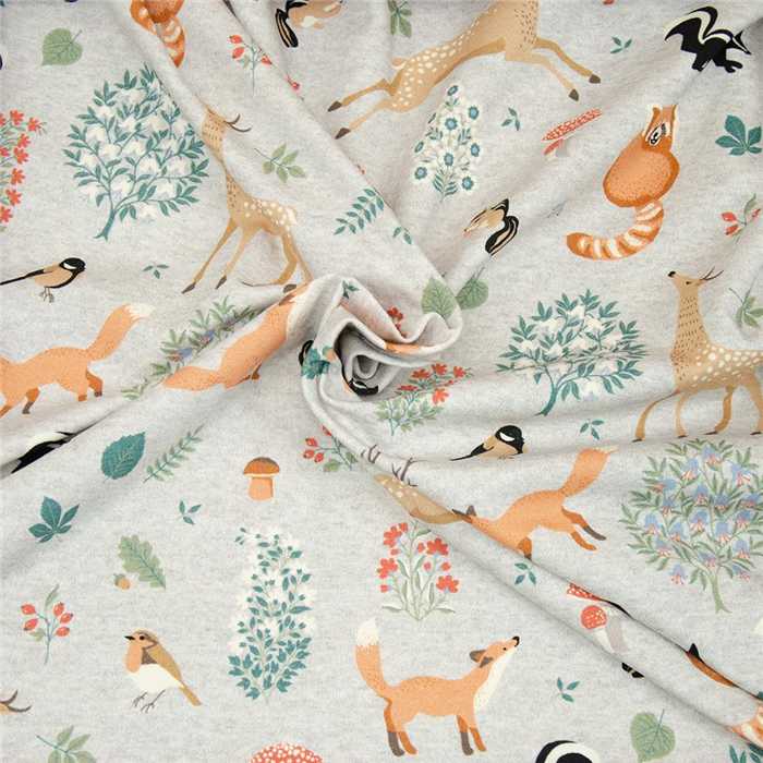 French Terry Folk Friends - Coupon de 95 cm French Terry Folk Friends - Coupon de 95 cm