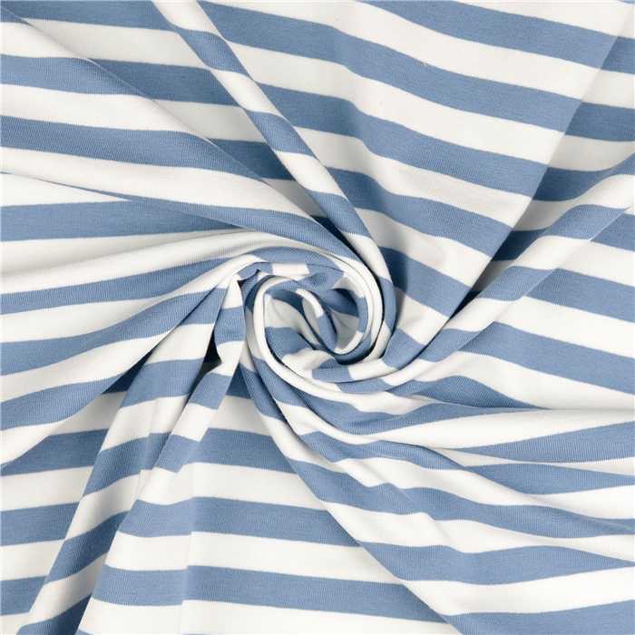 French Terry Stripes Bleu
