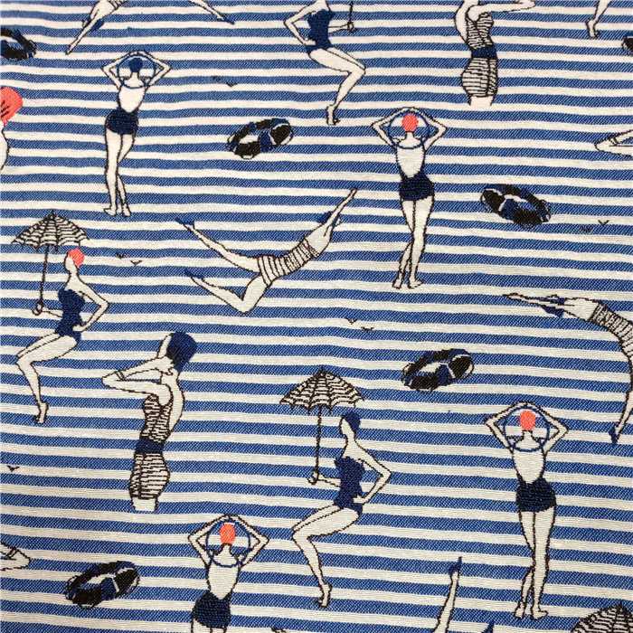 Jacquard Carolina goes swimming - Coupon de 40 cm Jacquard Carolina goes swimming - Coupon de 40 cm