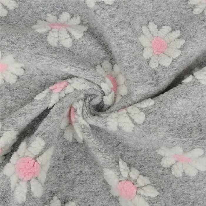 Jacquard feutré Fleurs teddy Jacquard feutré Fleurs teddy