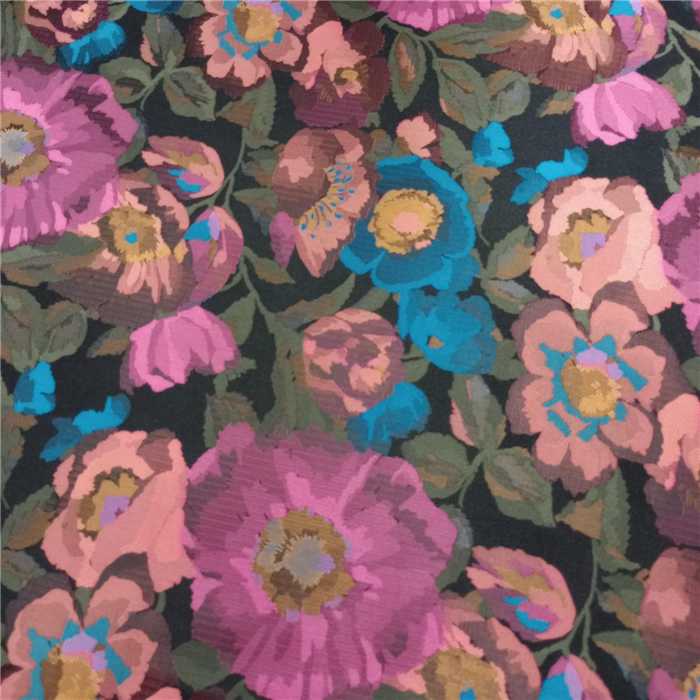 Jacquard Winter flowers (grande largeur) Jacquard Winter flowers (grande largeur)