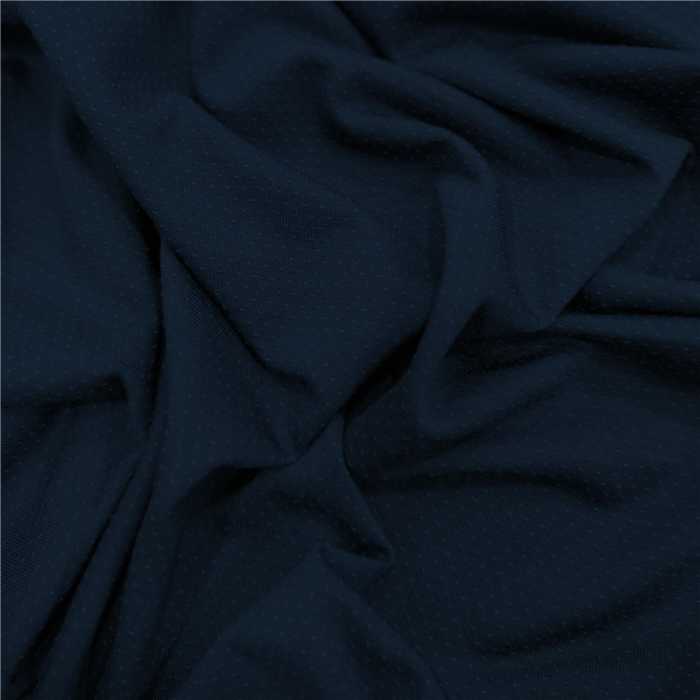 Jersey de laine Bleu plumetis Jersey de laine Bleu plumetis