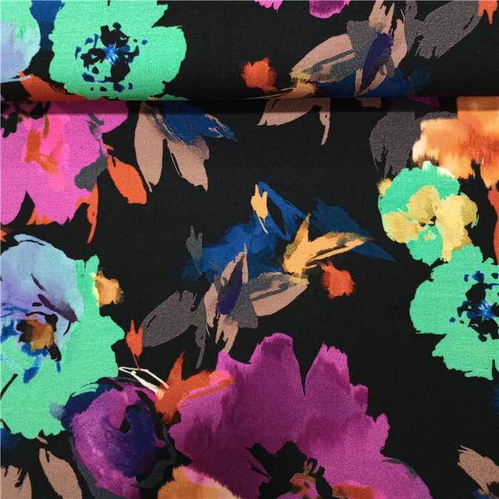 Jersey de viscose Flash flowers (grande largeur) Jersey de viscose Flash flowers (grande largeur)