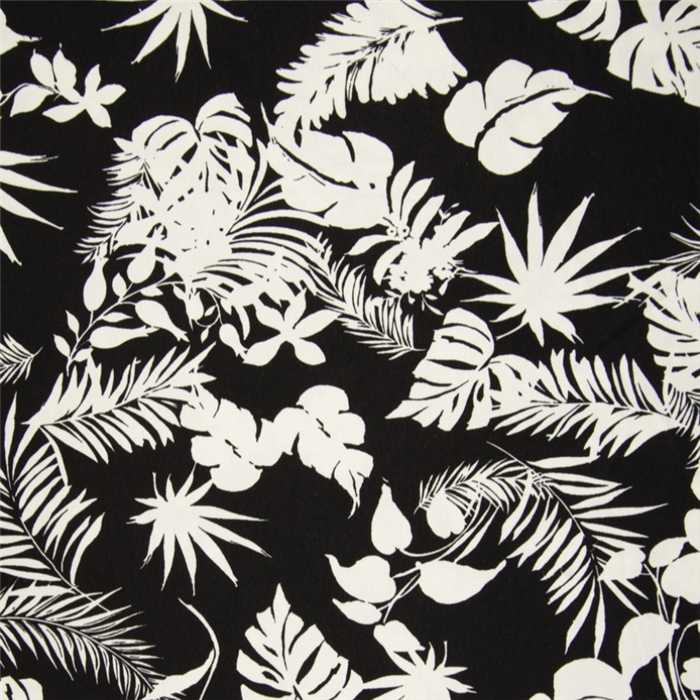Jersey de viscose Flowers Black Jersey de viscose Flowers Black