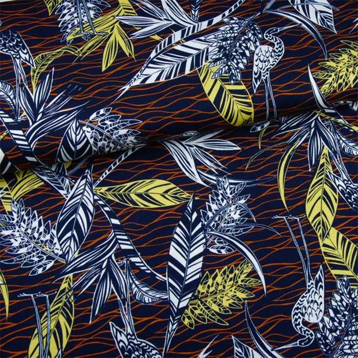 Jersey de viscose Grues Navy Jersey de viscose Grues Navy