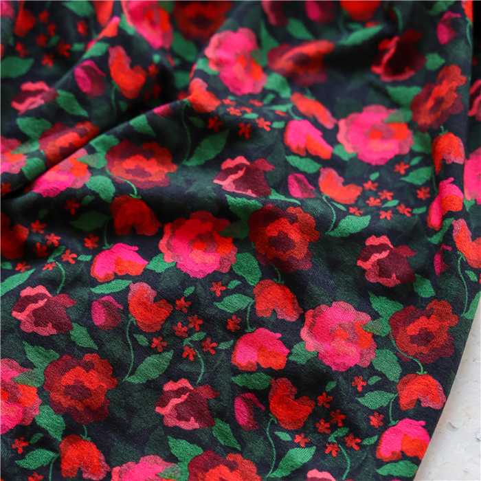 Jersey de viscose La Roseraie Jersey de viscose La Roseraie