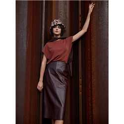Jersey de viscose Silk touch Brun acajou