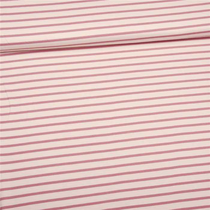 Jersey Interlock rayé rose Jersey Interlock rayé rose