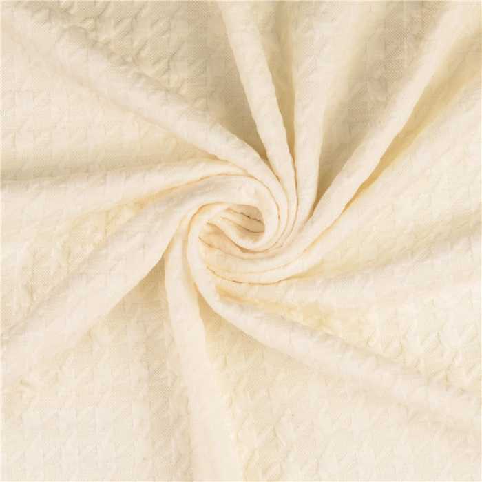 Jersey jacquard Pied-de-Poule écru Jersey jacquard Pied-de-Poule écru