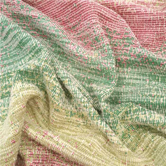 Jersey jacquard Shades of green and rose Jersey jacquard Shades of green and rose
