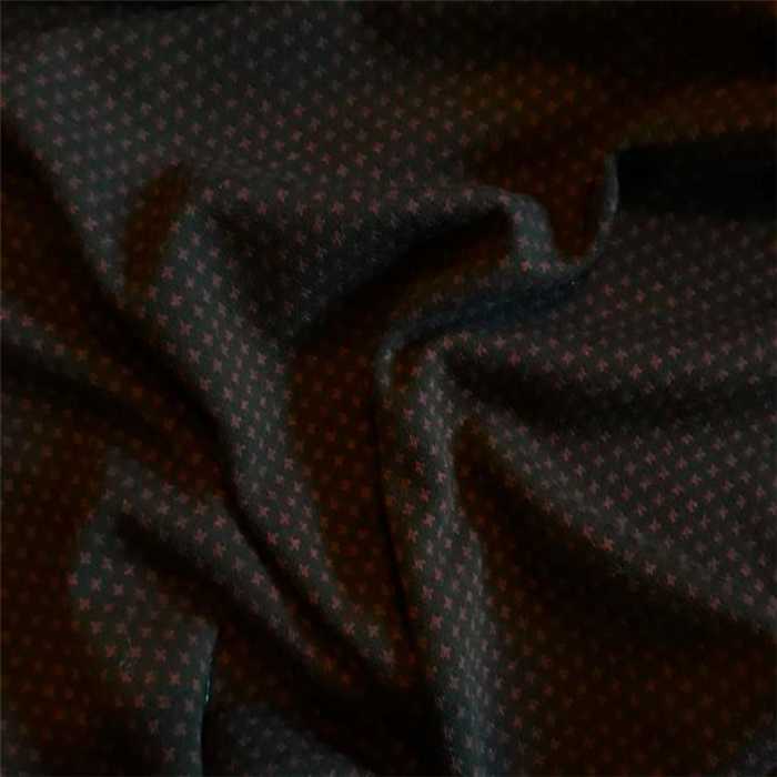 Jersey maille étoiles bordeaux - Coupon de 75 cm