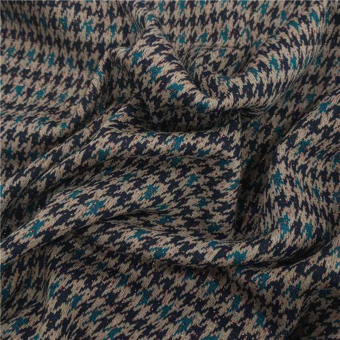 Jersey milano pied-de-poule cuivré Jersey milano pied-de-poule cuivré