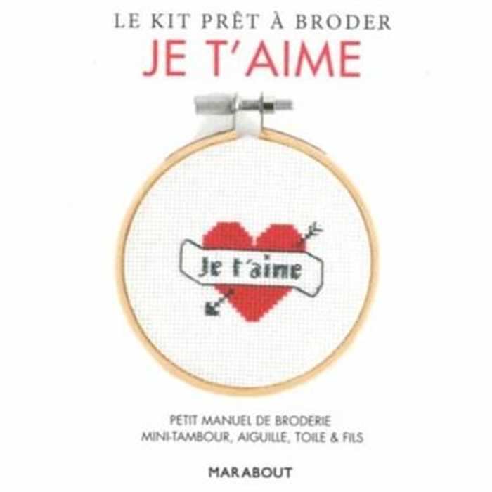 Kit prêt à broder Je t'aime