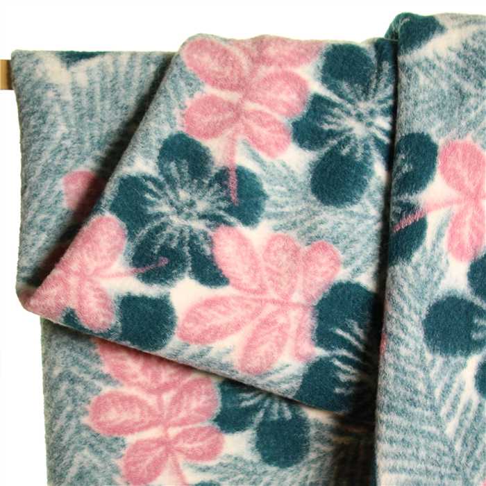 Lainage Green & Pink Flower Wool blend Lainage Green & Pink Flower Wool blend