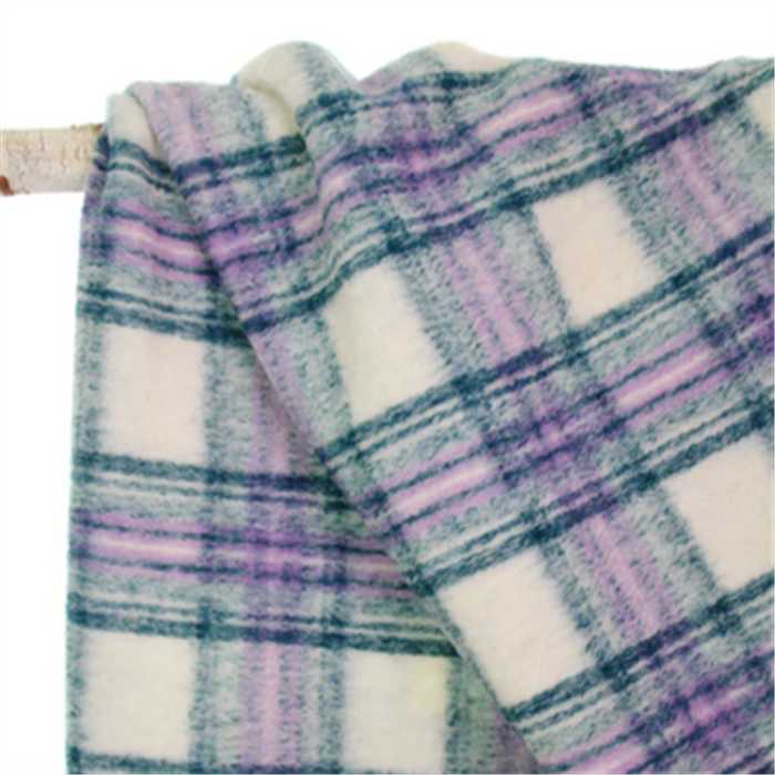 Lainage Lilac and green checked Wool blend Lainage Lilac and green checked Wool blend
