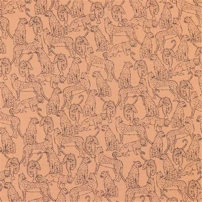 Lin - Viscose Léopard Peach Lin - Viscose Léopard Peach