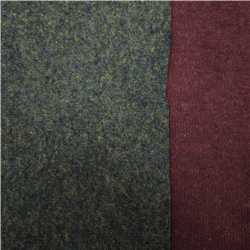 Maille double face Bordeaux - Vert lichen