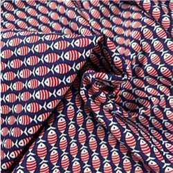 Popeline de coton Fish