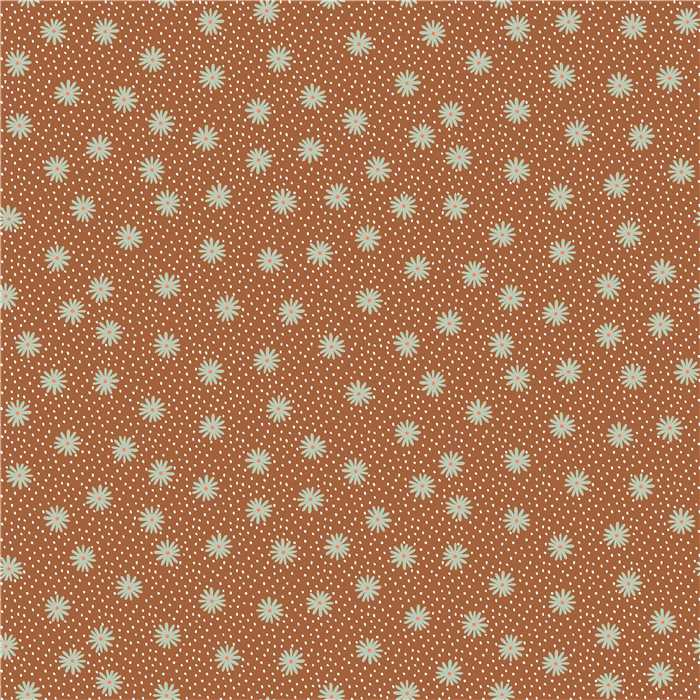 Popeline de coton Flower Field Rouille Popeline de coton Flower Field Rouille