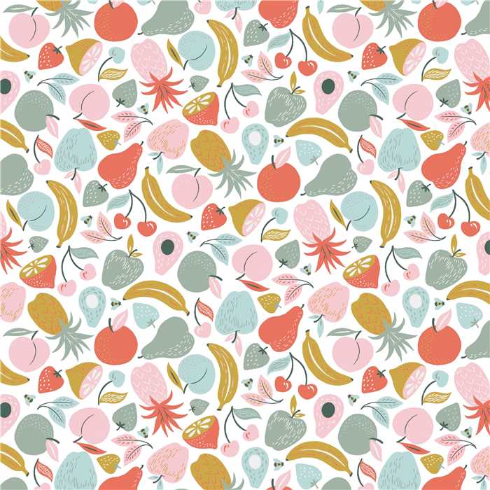 Popeline de coton Fruits Popeline de coton Fruits