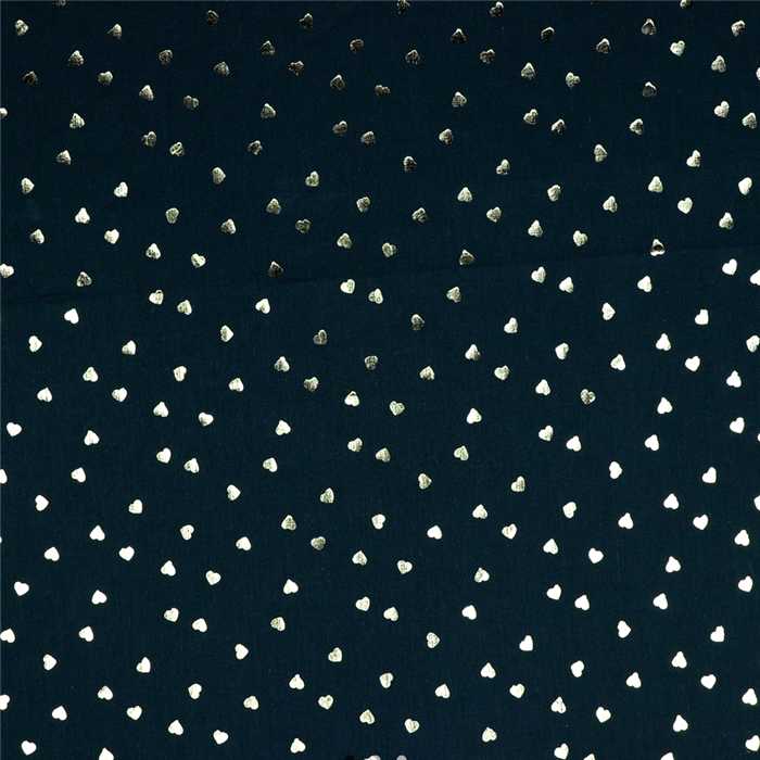 Popeline de coton Golden Hearts Popeline de coton Golden Hearts