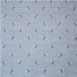 Popeline de coton Mini Blue - Bees