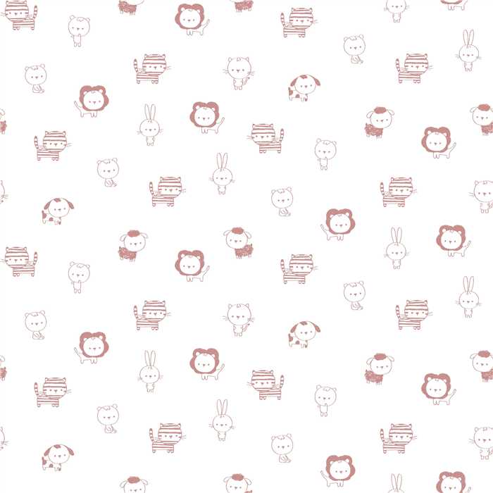 Popeline de coton Sweet Animal Blush Popeline de coton Sweet Animal Blush