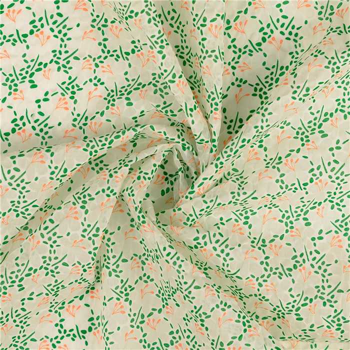 Popeline Fleurette vert Popeline Fleurette vert