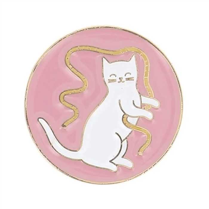 Porte-aiguille aimanté - Chat rose Porte-aiguille aimanté - Chat rose