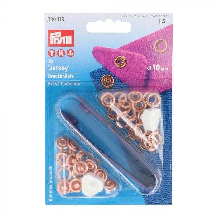 Pressions Jersey 10 mm Or rosé Pressions Jersey 10 mm Or rosé