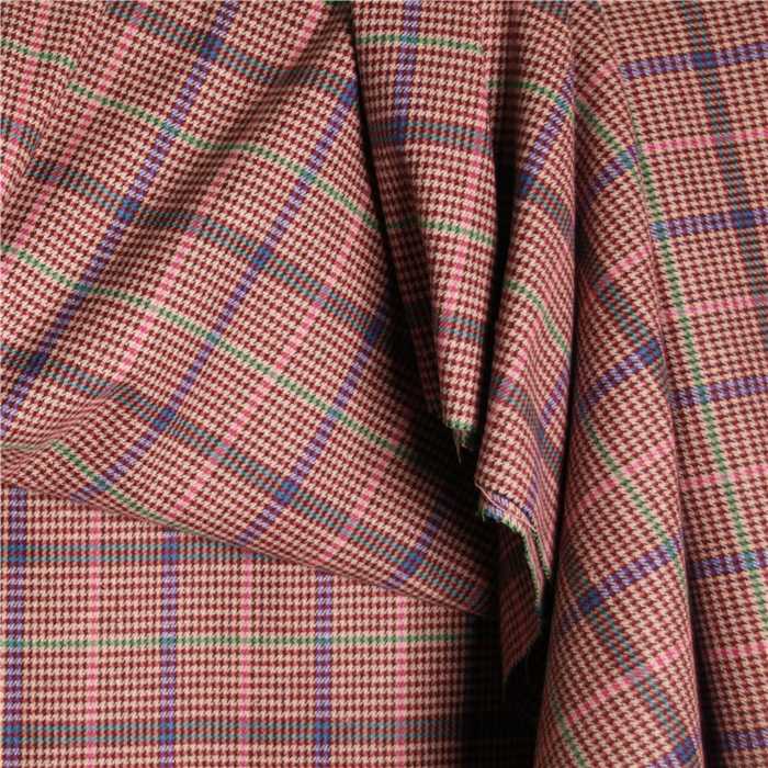 Red checked cotton mix Red checked cotton mix
